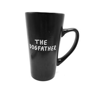 Kristen Ley Latte Mug Tall Black The Dogfather Graphic‎ Ceramic Cup